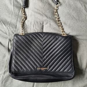 Karl Lagerfeld Black Chevron Crossbody Bag